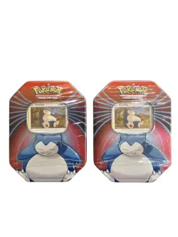 x2 SEALED Pokemon Mighty Mysterious Tin TCG '21 Snorlax Darkrai Mimikyu lot - Image 1