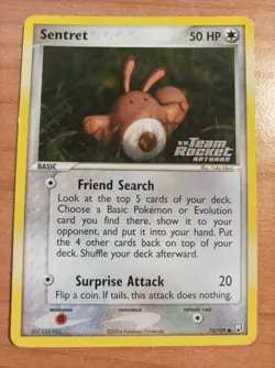 Pokemon TCG Sentret 75/109 EX Team Rocket Returns Holo Stamped 2004 LP - Image 1