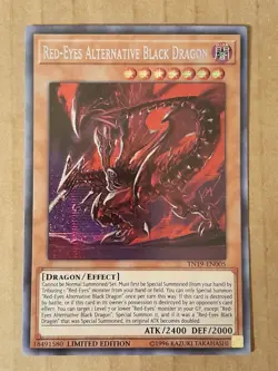 YuGiOh Red-Eyes Alternative Black Dragon TN19-EN005 Limited Edition NM See Pics - Image 1