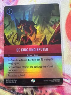 Be King Undisputed 216/204 Disney Lorcana Fabled Mint Condition Foil - Image 1