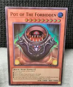 Yu-Gi-Oh! Pot of the Forbidden *SUPER RARE* PHRE-EN027 1st Edition NM - Image 1
