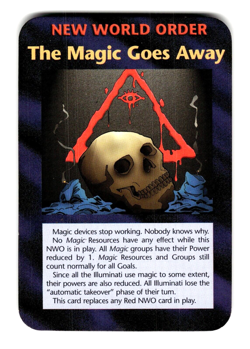 NWO: The Magic Goes Away Card Illuminati New World Order Assassins Game 80/122 - Image 1