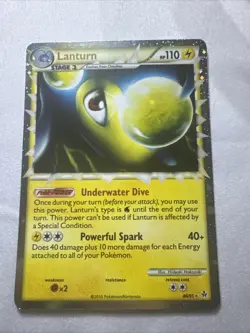 Pokemon TCG Lanturn Prime Holo Card Unleashed 86/95 HS Rare - Image 1