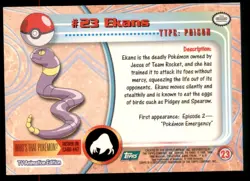 Pokemon Card Ekans #23 TOPPS Series 1 3rd Print Green Label NEAR MINT Non-Holo!! - Image 2