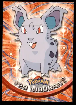 Pokemon Card Nidoran #29 TOPPS Series 1 3rd Print Green Label NEAR MINT Non-Holo - Image 1