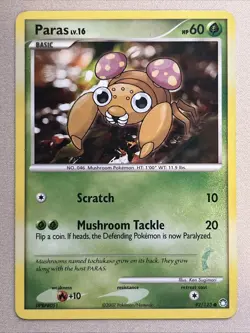 [Obstruction Error] Pokemon Card - Paras (92/123) Mysterious Treasures *LP* - Image 1