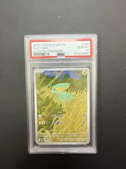 Electrike 196/182 Illustration Rare 2025 DRI EN PSA 10 GEM MT Pokemon Card - Image 1