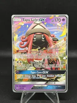 Pokemon TCG TAPU LELE GX 60/145 Kabu Fukase 2017 World Championships NM Card - Image 1