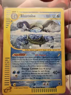 Pokemon TCG Blastoise Expedition Base Set Reverse Holo Holo Rare Card 4/165 - Image 1