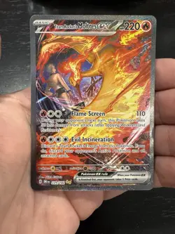 TCG Team Rockets Moltres EX Destined Rivals Card 229/182 SIR Pokemon NM - Image 1