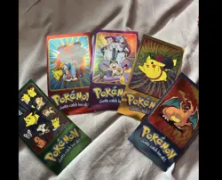 Pokemon Topps Chrome Jumbo Oversized Complete Set 5/5 Cards Tin Toppers Series 2 - Image 1