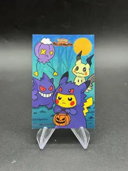 Gengar Mimikyu Cracked Ice Pokemon Halloween Database Card 1 Peru Us Seller - Image 1