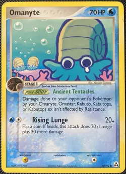 Omanyte 60/92 Legend Maker Regular (See Photos) Pokemon Card - Image 1