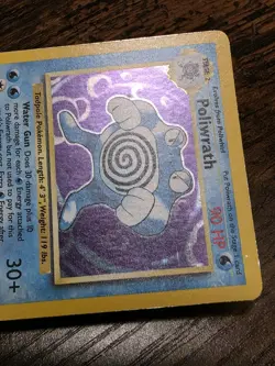 1999 Pokemon Base Shadowless #58/102 Pikachu (Red Cheeks) & Poliwrath Base - Image 5
