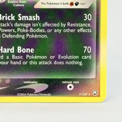 Dark Marowak 7/109 EX Team Rocket Returns Non-Holo Rare Pokemon Card NM - Image 4