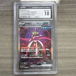 Pokemon Iron Valiant ex 213/187 Special Art Rare Holo CGC 10 Japanese Card - Image 1