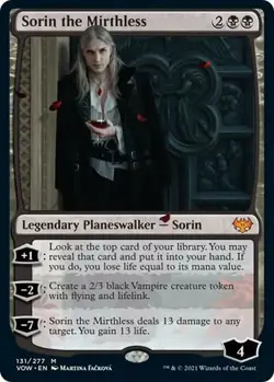 MTG Innistrad: Crimson Vow - Sorin the Mirthless - Image 1