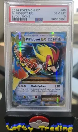 Mega M Pidgeot EX 65/108 XY Evolutions Pokemon 2016 - PSA 10 GEM MINT - Image 1