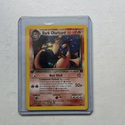 Pokemon Dark Charizard Team Rocket Rare Holo Wizards 4/82 Vintage Card - Image 1