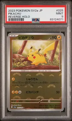Pokemon TCG Pikachu 25/165 C Japanese Pokemon 151 sv2a Reverse Holo PSA 9 - Image 1