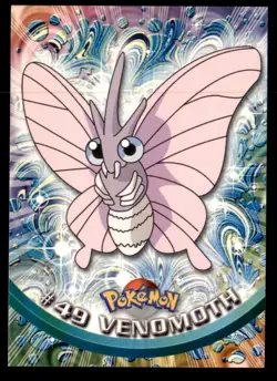 Pokemon Card Venomoth #49 TOPPS Series 1 3rd Print Green Label NEAR MINT!!!!!!!! - Image 1