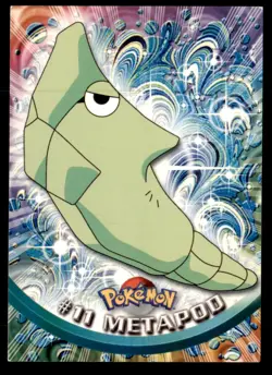 Pokemon Card Metapod #11 TOPPS Series 1 2nd Print Black Logo LIGHTLY PLAYED!!!!! - Image 1