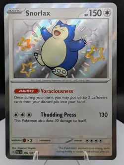 Pokemon TCG: Paldean Fates: 202/091: Snorlax Baby Shiny Holo Rare (NM) - Image 1