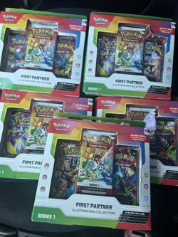 Pokemon First Partners Illustration Collection Series 1 - New Sealed X5 IN HAND - Image 2