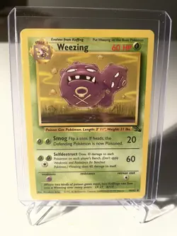 Pokemon -WEEZING 45/62 - Fossil Set - VINTAGE WOTC Card - Unlimited - NM - Image 1