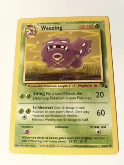 Pokemon -WEEZING 45/62 - Fossil Set - VINTAGE WOTC Card - Unlimited - NM - Image 2