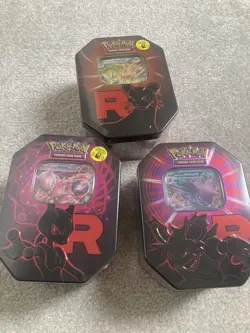 Pokemon TCG: Team Rocket Tin Destined Rivals - Set of 3 | New & Sealed - Image 1