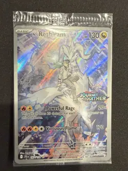 N’s Reshiram 167/159 - Pokemon Journey Together Stamped Promo - Sealed - Image 2