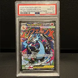2025 Pokemon MEP Ultra-Premium Col Promo Mega Charizard X ex 23 PSA 10 - Image 1