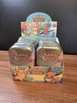 Pokemon TCG: Kanto Friends Mini Tin Display Case - 10 X Sealed Mini Tins - Image 1