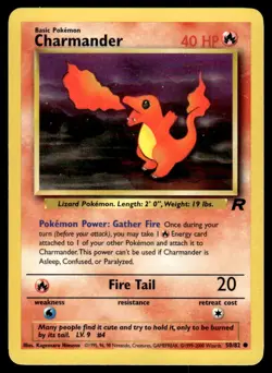Pokemon TCG Team Rocket #50/82 Charmander LP - Image 1