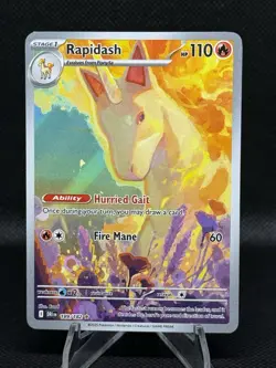 Rapidash 189/182 Sv10: Destined Rivals Holo Rare Pokemon TCG Illustration NM - Image 1