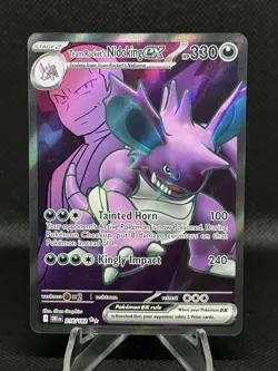 Team Rocket's Nidoking ex Full Art 216/182 - Destined Rivals Pokemon NM - Image 1