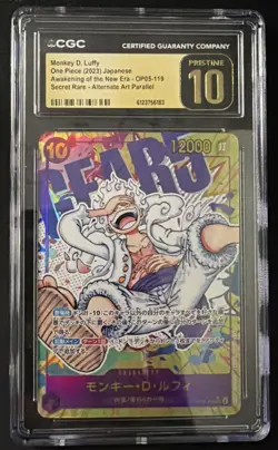 2023 ONE PIECE AWAKENING OF THE NEW ERA JPN MONKEY D. LUFFY CGC 10 PRISTINE - Image 1