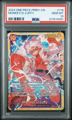 2024 ONE PIECE PRB01-PREMIUM BOOSTER #119 MONKEY D. LUFFY 🔥 PSA 10 - Image 1