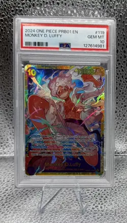 2024 ONE PIECE PRB01-PREMIUM BOOSTER #119 MONKEY D. LUFFY 🔥 PSA 10 - Image 3
