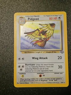 Pokemon TCG Pidgeot Jungle Holo Card 8/64 Unlimited Rare, LP Condition - Image 1