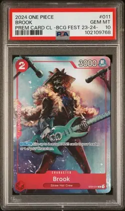 One Piece - Brook - Premium Card Collection - BCG Fest 23-24 - ST01-011 - PSA 10 - Image 1