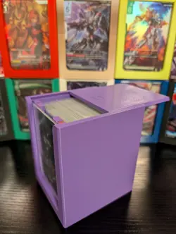 Gundam Card Game Deck Box, 50-80 Sleeved Card Capacity (PURPLE) - Image 3