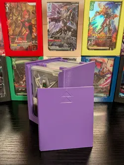 Gundam Card Game Deck Box, 50-80 Sleeved Card Capacity (PURPLE) - Image 4
