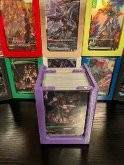 Gundam Card Game Deck Box, 50-80 Sleeved Card Capacity (PURPLE) - Image 5