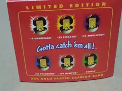 pokemon 23k gold plated trading card, Complete Set Red Box Lot Of 6 - Image 3