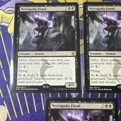 3x cards Necropolis Fiend - Khans of Tarkir Magic the Gathering MTG Nice! - Image 2