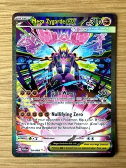 Mega Zygarde EX Full Art Foil Pokemon TCG Card 120/088 310 HP Gaia Wave - Image 1