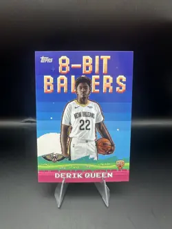 2025-26 Topps 8-Bit Ballers #8B-39 Derik Queen Rookie RC New Orleans Pelicans - Image 1
