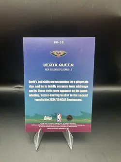 2025-26 Topps 8-Bit Ballers #8B-39 Derik Queen Rookie RC New Orleans Pelicans - Image 2